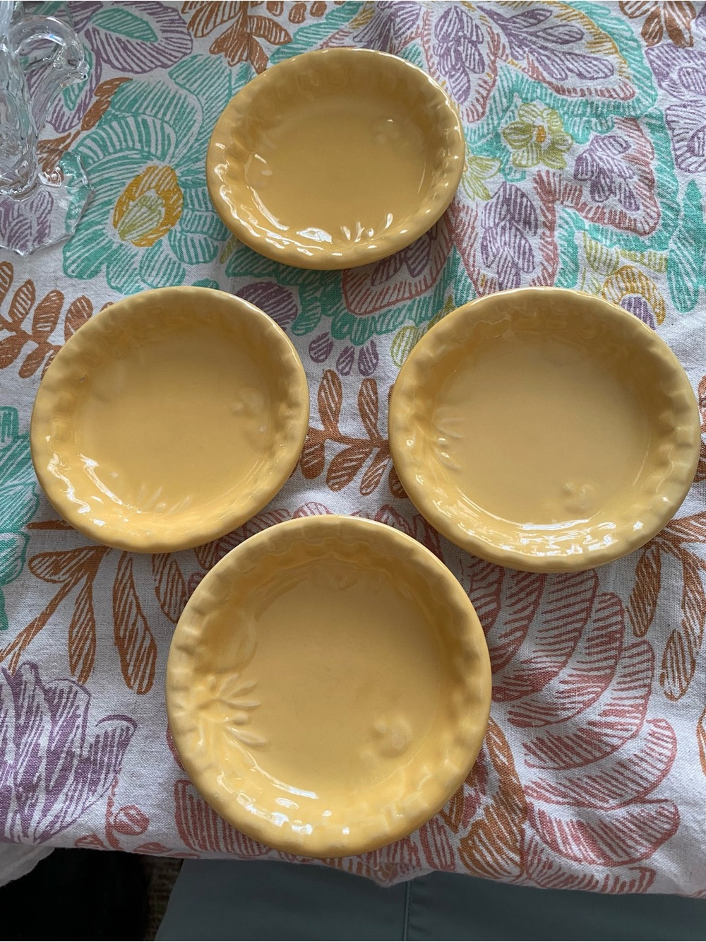 Yellow Dipping Dishes. Ceramic Stoneware by Signature. Oven & Microwave Safe.EUC